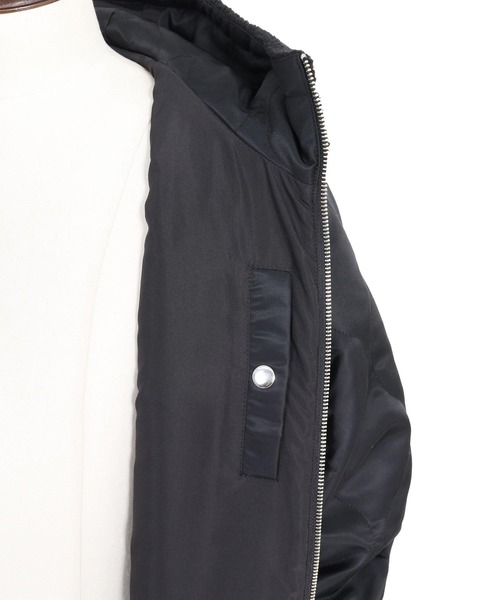 CAMBIO(カンビオ)の「mj11708-Boa×Nylon Hooded Blouson フーデッドブルゾン(A70426cmb)(ブルゾン・メンズ・ブルー/オリーブ/ブラック・S/M/L)」の13枚目の写真