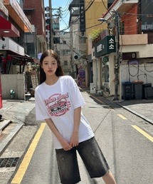 ipugo（イプゴ）の「ipugo/イプゴ ヴィンテージ風グラフィックTシャツ 2026夏物 夏服（Tシャツ/カットソー）」
