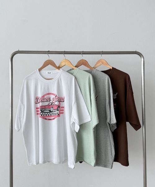 ipugo(イプゴ)の「ipugo/イプゴ ヴィンテージ風グラフィックTシャツ 2026秋物 秋服 2026年秋冬(Tシャツ/カットソー・レディース・ブラウン/グレー/ホワイト・FREE)」の16枚目の写真