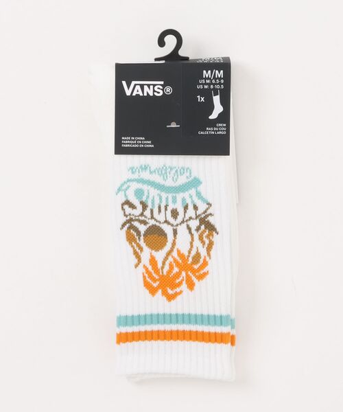 VANS（バンズ）の「LEDES クルーソックス / Ledes Crew White VN000X7UWHT1（ソックス/靴下・メンズ・ホワイト・MEDIUM/LARGE）」の2枚目の写真
