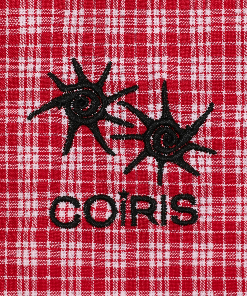 COIRIS(コイリス)の「カイオチェック半袖シャツ 男女共用 (2カラー)(シャツ/ブラウス・レディース・ネイビー/レッド・FREE/1)」の9枚目の写真