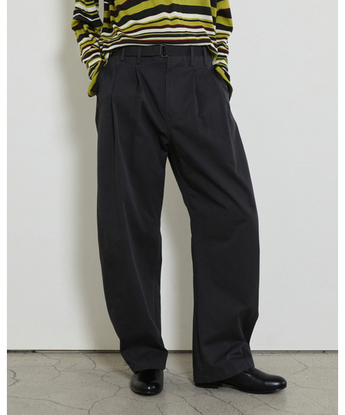 THEENDQUESTION(ジエンドクエスチョン)の「Chino belt pants / DARK GRAY(その他パンツ・レディース・その他・1/2/3)」の2枚目の写真