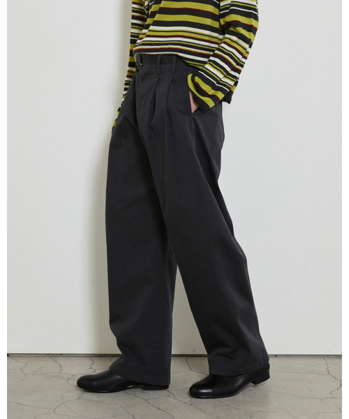 THEENDQUESTION(ジエンドクエスチョン)の「Chino belt pants / DARK GRAY(その他パンツ・レディース・その他・1/2/3)」の3枚目の写真