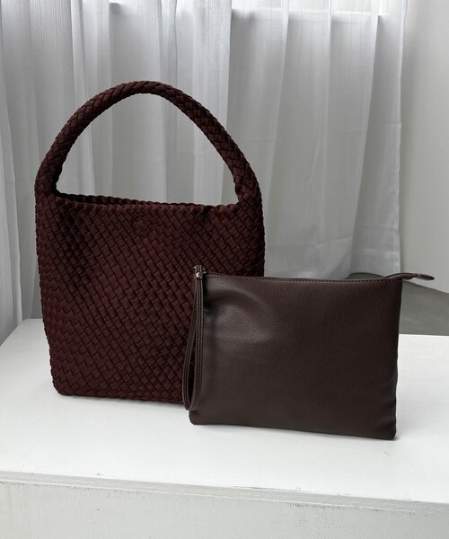 DouDou(ドゥドゥ)の「【OKOCHI企画】ポーチ付メッシュトートバッグ(トートバッグ・レディース・ブラック/ブラウン・FREE)」の19枚目の写真
