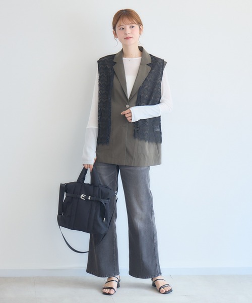 KATHARINE ROSS(キャサリンロス)の「コンチョベルト付き2WAYパフィートートバッグ WEB限定(トートバッグ・レディース・ブラック/ダークブラウン/カーキ・FREE)」の8枚目の写真