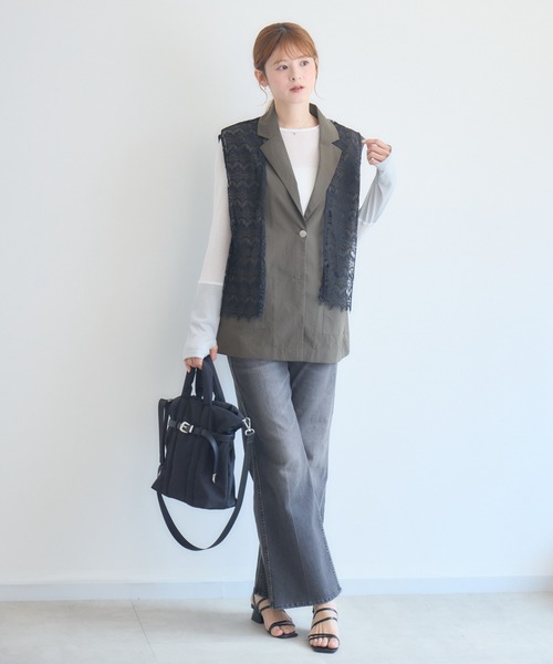 KATHARINE ROSS(キャサリンロス)の「コンチョベルト付き2WAYパフィートートバッグ WEB限定(トートバッグ・レディース・ブラック/ダークブラウン/カーキ・FREE)」の9枚目の写真