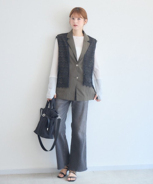 KATHARINE ROSS(キャサリンロス)の「コンチョベルト付き2WAYパフィートートバッグ WEB限定(トートバッグ・レディース・ブラック/ダークブラウン/カーキ・FREE)」の10枚目の写真