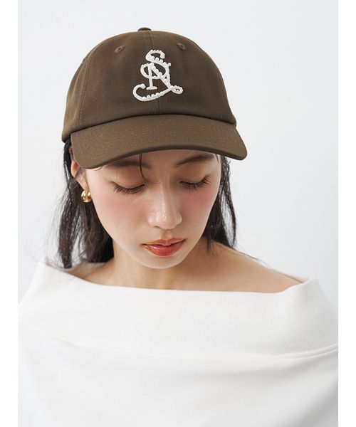 SNIDEL(スナイデル)の「パールロゴキャップ(キャップ・レディース・ダークネイビー/ダークブラウン/アニマル/ダークグレー・F)」の10枚目の写真