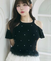 【Belle Charme】Jewel Ame Sleeve Knit