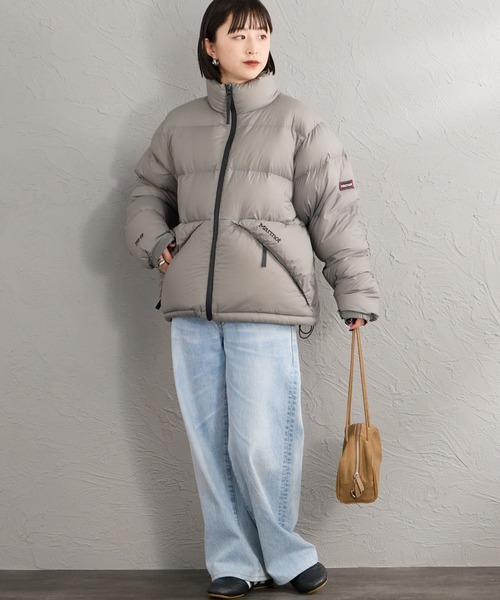 MARMOT（マーモット）の「【WEB先行予約】[Marmot/マーモット] 別注 ワンポイントロゴ 750FPダウンジャケット（ダウンジャケット/コート・レディース・ブラック/ブラウン/グレー・S/M/L/XL）」の8枚目の写真