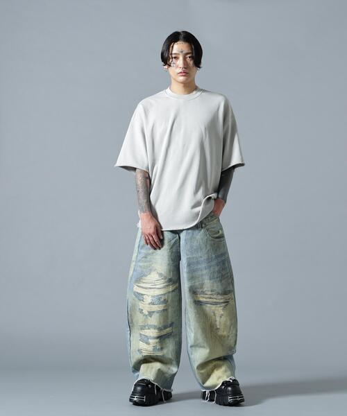 L.H.P（エルエイチピー）の「MAVYTH/メヴィス/TROMPE-I'OEIL DENIM PANT（デニムパンツ・メンズ・その他4・L/M）」の3枚目の写真