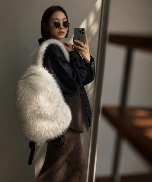 Burner(バーナー)の「【FEMLY DAILY(フェミリーデイリー)】バックパック/リュック fem-bag-13-80【RBT】(バックパック/リュック・レディース・ブラック/グレー/ホワイト・FREE)」の9枚目の写真