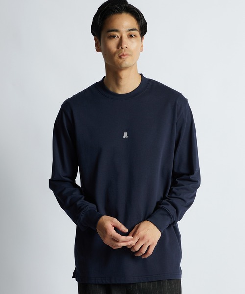 LANVIN en Bleu(ランバンオンブルー)の「シルキータッチ クルーネック ロンT(Tシャツ/カットソー・メンズ・ブルーグレー/ネイビー/グレー/ブラック/ホワイト・46/48/50/52)」の5枚目の写真