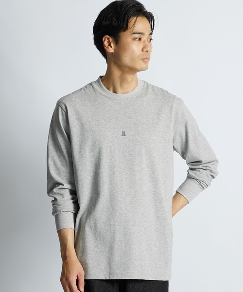 LANVIN en Bleu(ランバンオンブルー)の「シルキータッチ クルーネック ロンT(Tシャツ/カットソー・メンズ・ブルーグレー/ネイビー/グレー/ブラック/ホワイト・46/48/50/52)」の4枚目の写真
