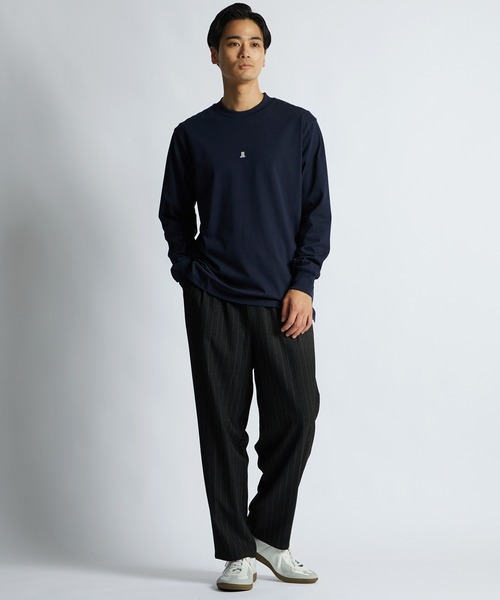 LANVIN en Bleu(ランバンオンブルー)の「シルキータッチ クルーネック ロンT(Tシャツ/カットソー・メンズ・ブルーグレー/ネイビー/グレー/ブラック/ホワイト・46/48/50/52)」の10枚目の写真