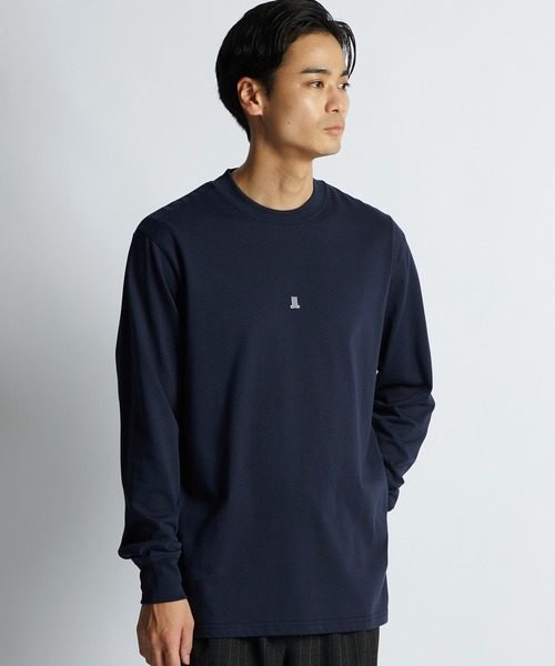 LANVIN en Bleu(ランバンオンブルー)の「シルキータッチ クルーネック ロンT(Tシャツ/カットソー・メンズ・ブルーグレー/ネイビー/グレー/ブラック/ホワイト・46/48/50/52)」の11枚目の写真