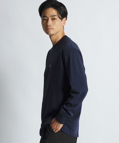 LANVIN en Bleu(ランバンオンブルー)の「シルキータッチ クルーネック ロンT(Tシャツ/カットソー・メンズ・ブルーグレー/ネイビー/グレー/ブラック/ホワイト・46/48/50/52)」の16枚目の写真