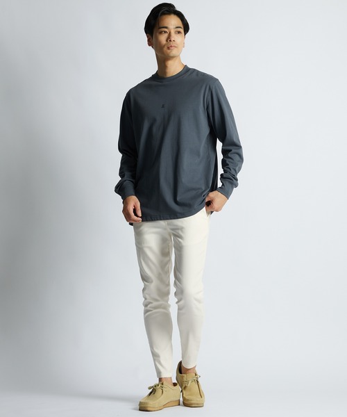 LANVIN en Bleu(ランバンオンブルー)の「シルキータッチ クルーネック ロンT(Tシャツ/カットソー・メンズ・ブルーグレー/ネイビー/グレー/ブラック/ホワイト・46/48/50/52)」の6枚目の写真