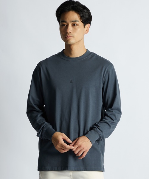 LANVIN en Bleu(ランバンオンブルー)の「シルキータッチ クルーネック ロンT(Tシャツ/カットソー・メンズ・ブルーグレー/ネイビー/グレー/ブラック/ホワイト・46/48/50/52)」の7枚目の写真