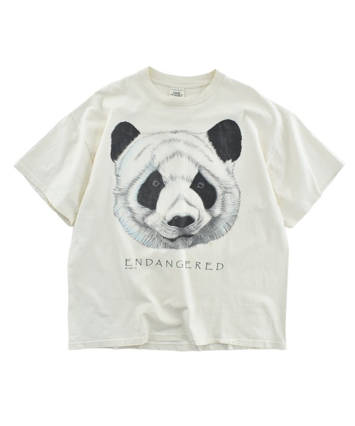 VINTAGE(ヴィンテージ)の「【USED】90’s ONE PLANET “PANDA” アニマル Tシャツ USA製(Tシャツ/カットソー・メンズ・ホワイト・X-LARGE)」の1枚目の写真