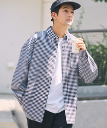 <UVカット・イージーケア>マルチファンクショナル オックスフォード オーバーサイズ ボタンダウンシャツ【THE CRAFT CREW PRODUCTS】