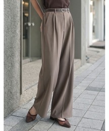 [接触冷感/UVカット97%以上/UPF50+/低身長・高身長サイズ有］カットジョーゼットセンタープレスストレートパンツ