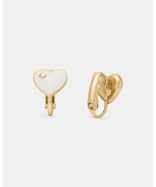kate spade new york(ケイトスペード ニューヨーク)の「ハート アンド スペード ハート スペード イヤリング(イヤリング・レディース・ホワイト・ONESIZE)」の3枚目の写真