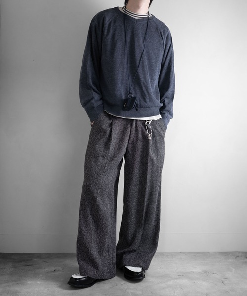 RUUBON（ルーボン）の「【RUUBON】cropped long sleeve Tee / クロップドロングスリーブTシャツ/ロンT（Tシャツ/カットソー・メンズ・ナチュラル/オフホワイト/ブラック/ダークグレー・S/L/M）」の15枚目の写真