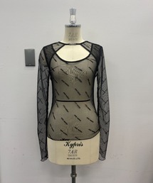 SHEER 2WAY MONOGRAM TOPS/シアー2WAYモノグラムトップス