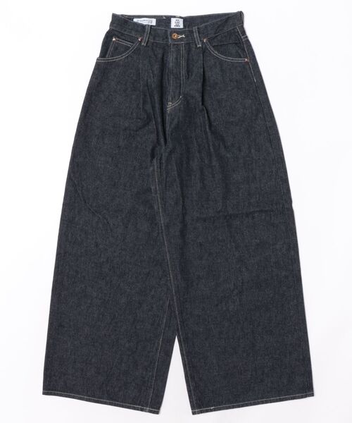 Lee(リー)の「Lee【101 101周年記念特別モデル】ANNIVERSARY 101 ICONIC SUPER WIDE TUCK PANTS セットアップ可(デニムパンツ・レディース・インディゴブルー・X-SMALL/MEDIUM/SMALL)」の15枚目の写真