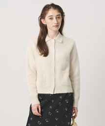 フォックスカシミヤ ポロカーディガン