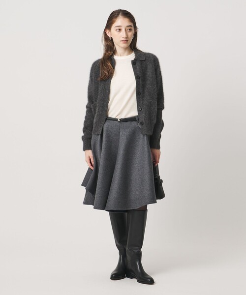 UNITED ARROWS（ユナイテッドアローズ）の「フォックスカシミヤ ポロカーディガン（カーディガン/ボレロ・レディース・ダークグレー/オフホワイト/レッド・FREE）」の12枚目の写真