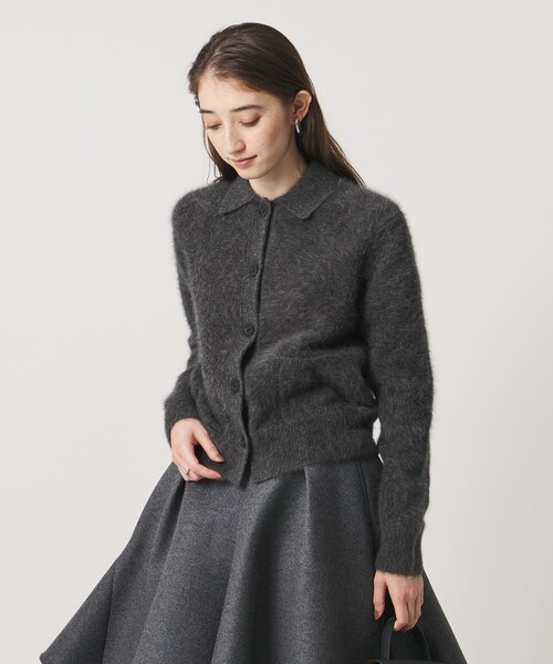 UNITED ARROWS（ユナイテッドアローズ）の「フォックスカシミヤ ポロカーディガン（カーディガン/ボレロ・レディース・ダークグレー/オフホワイト/レッド・FREE）」の16枚目の写真