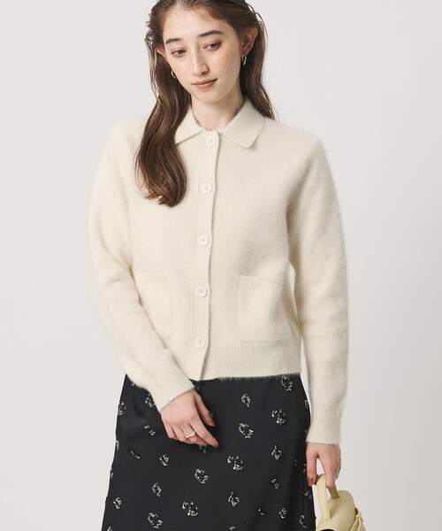 UNITED ARROWS（ユナイテッドアローズ）の「フォックスカシミヤ ポロカーディガン（カーディガン/ボレロ・レディース・ダークグレー/オフホワイト/レッド・FREE）」の18枚目の写真