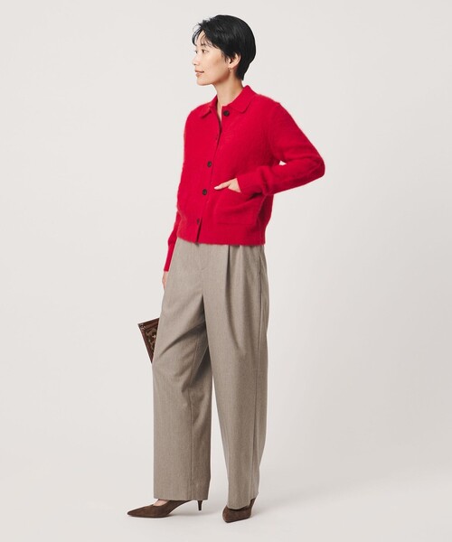 UNITED ARROWS（ユナイテッドアローズ）の「フォックスカシミヤ ポロカーディガン（カーディガン/ボレロ・レディース・ダークグレー/オフホワイト/レッド・FREE）」の20枚目の写真