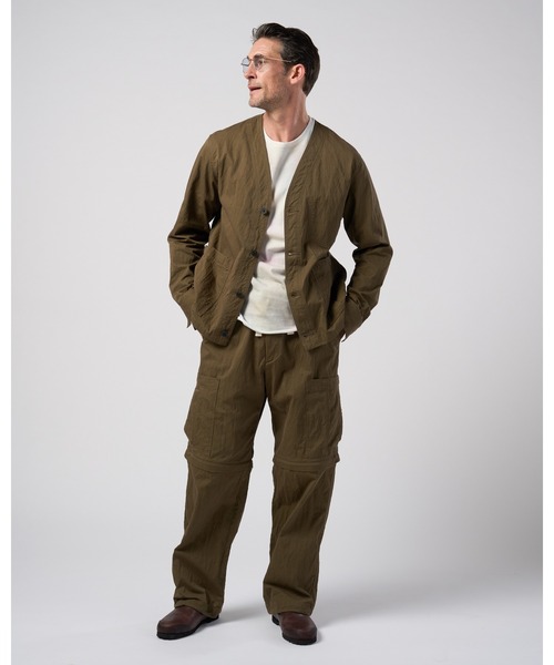 wjk(ダヴルジェイケイ)の「utility light coverall jacket(ノーカラージャケット・メンズ・ブラック/カーキ/グレー系カモフラージュ・X-LARGE/LARGE/MEDIUM/SMALL)」の4枚目の写真