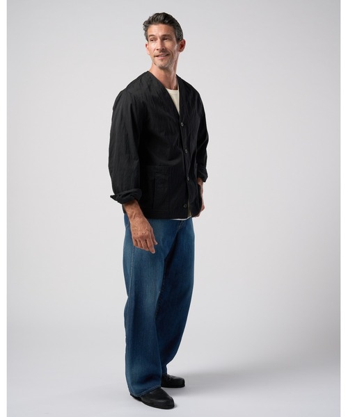 wjk(ダヴルジェイケイ)の「utility light coverall jacket(ノーカラージャケット・メンズ・ブラック/カーキ/グレー系カモフラージュ・X-LARGE/LARGE/MEDIUM/SMALL)」の10枚目の写真