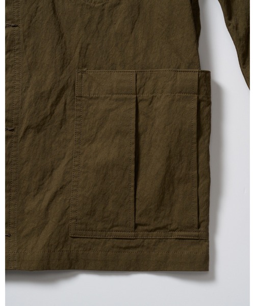 wjk(ダヴルジェイケイ)の「utility light coverall jacket(ノーカラージャケット・メンズ・ブラック/カーキ/グレー系カモフラージュ・X-LARGE/LARGE/MEDIUM/SMALL)」の12枚目の写真