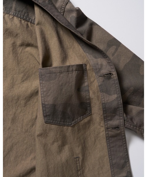 wjk(ダヴルジェイケイ)の「utility light coverall jacket(ノーカラージャケット・メンズ・ブラック/カーキ/グレー系カモフラージュ・X-LARGE/LARGE/MEDIUM/SMALL)」の19枚目の写真