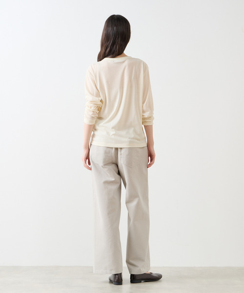LOGEMENT DE CLAIRE(ロジュモンドクレール)の「シアークルーネックカットソー(Tシャツ/カットソー・レディース・キナリ/カーキ/レンガ/ブラック・FREE)」の10枚目の写真