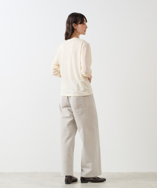 LOGEMENT DE CLAIRE(ロジュモンドクレール)の「シアークルーネックカットソー(Tシャツ/カットソー・レディース・キナリ/カーキ/レンガ/ブラック・FREE)」の11枚目の写真