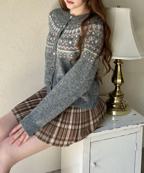MORE self LOVE(モアセルフラブ)の「チェックプリーツスカート(スカート・レディース・ブラウン・FREE)」の14枚目の写真