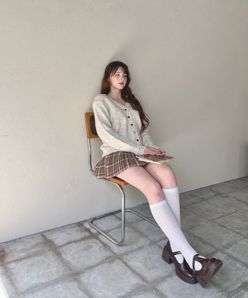 MORE self LOVE(モアセルフラブ)の「チェックプリーツスカート(スカート・レディース・ブラウン・FREE)」の10枚目の写真