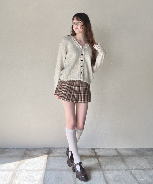 MORE self LOVE(モアセルフラブ)の「チェックプリーツスカート(スカート・レディース・ブラウン・FREE)」の11枚目の写真