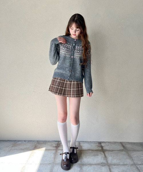 MORE self LOVE(モアセルフラブ)の「チェックプリーツスカート(スカート・レディース・ブラウン・FREE)」の12枚目の写真