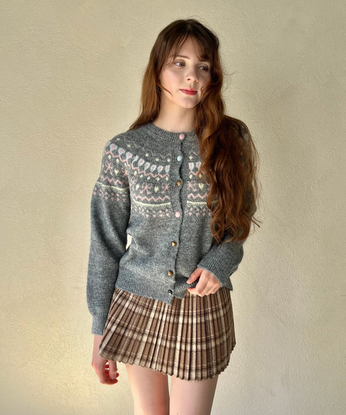 MORE self LOVE(モアセルフラブ)の「チェックプリーツスカート(スカート・レディース・ブラウン・FREE)」の13枚目の写真