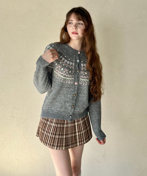MORE self LOVE(モアセルフラブ)の「チェックプリーツスカート(スカート・レディース・ブラウン・FREE)」の2枚目の写真