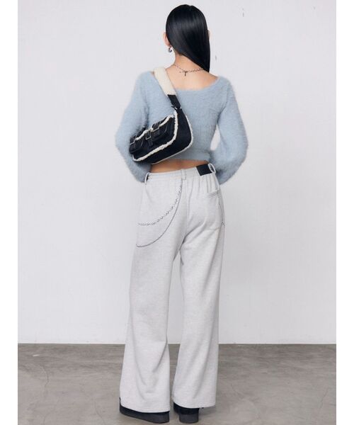 EMODA（エモダ）の「チェーンプリントスウェットパンツ（スウェットパンツ・レディース・グレー/ブラック・MEDIUM/SMALL）」の10枚目の写真