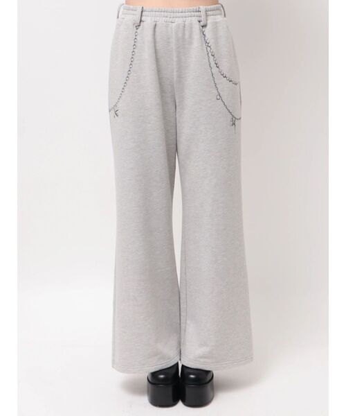 EMODA（エモダ）の「チェーンプリントスウェットパンツ（スウェットパンツ・レディース・グレー/ブラック・MEDIUM/SMALL）」の15枚目の写真
