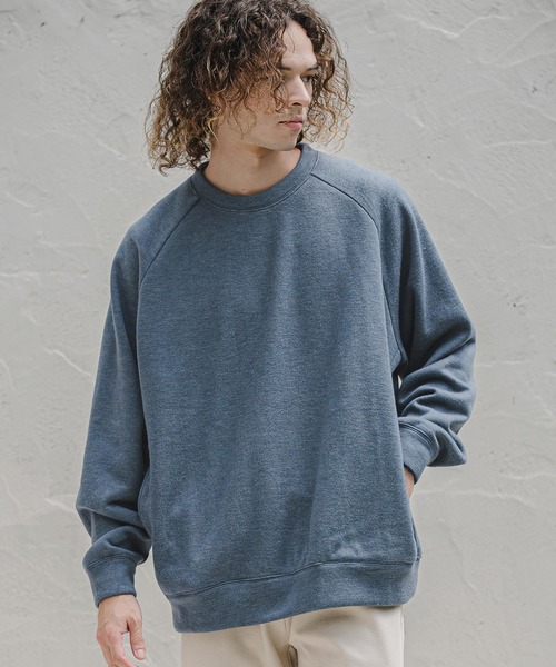 CAMBIO(カンビオ)の「mlt5836- Wool Blend Bonded Crewneck Long Sleeve Tee ロングスリーブクルーネックカットソー(A77626cmb)(Tシャツ/カットソー・メンズ・ネイビー/ブルー/ミックスグレー/ブラック・L/M/S)」の4枚目の写真